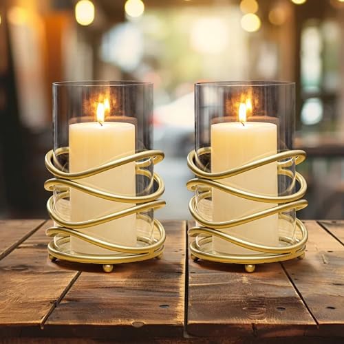 Hurricane Glass Pillar Candle Holder - Image 7