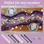 Remagr 12 Pcs Gradient Purple Cheesecloth Gauze Table Runners - Image 2