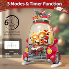 Christmas Snow Globe Lantern with 8 Holiday Music, Christmas Water Snow Globe USB/Battery Powered 6H Timer, Glitter Snowfall Two Bison Scene for Family Friends (Two Bison) - Image 3