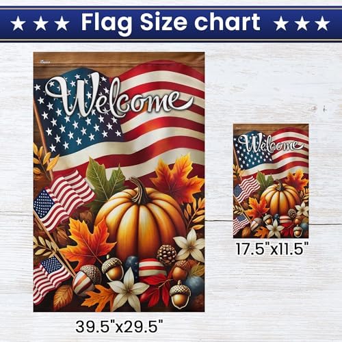 FLAGWIX American Pumpkin Flag - House Flags for Outside 29.5" x 39.5" - Image 2