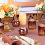 Volens 30pcs Assorted Burgundy Votive Candle Holders, Large Mercury Votives - Image 6