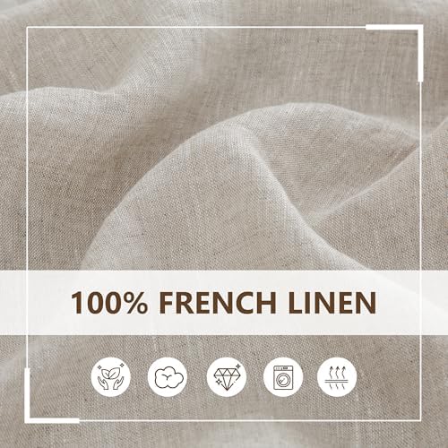Linen World Linen Tablecloth,100% French Linen Natural Tablecloth 108" x 60" Inch,Washable Rectangular Tablecloth for Dining,Outdoor,Weddings and Restaurants,Decorative Thanksgiving Christmas - Image 4
