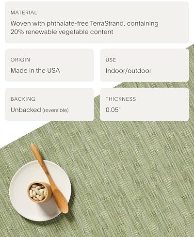 Chilewich Bamboo Placemats Set of 4, Round Woven Placemats - Image 4