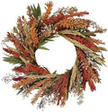 22 Inch Fall Harvest Wreath Wheat Grain Decor Rustic Thanksgiving Wreaths for Front Door Autumn Farmhouse Decor Indoor Outdoor by Hometrance