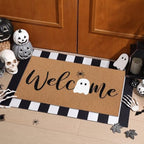 Tinideya 2 Pcs Halloween Ghost Layered Doormat Set for Porch Decor - Image 6
