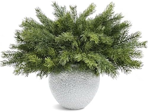 Artgar 12 Pcs Christmas Pine Branches - 18" Realistic Greenery Pine Stems by ArtgarArtificialPlantDecorations