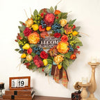 Fall Wreaths for Front Door, 24 in Autumn Harvest Wreath for Thanksgiving - Image 5