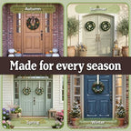 Pure Garden Round Boxwood Wreath for Front Door, Green, 16.5” - Image 6