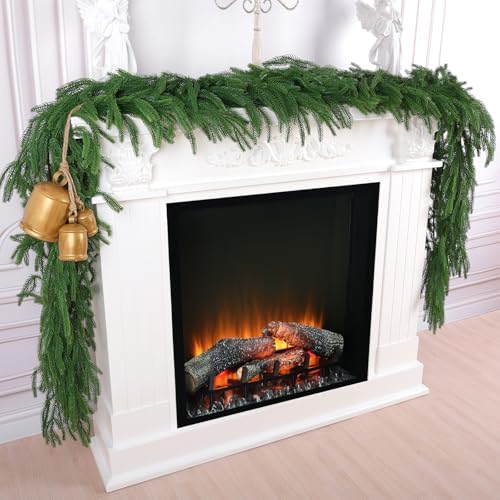 Rowfad 9Ft Norfolk Pine Garland for Mantle Christmas Decorations, 4 Set by RowfadFlora
