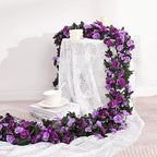 BLEUM CADE 12Pcs 16.4Ft Fake Flower Garland Artificial Rose Vines - Image 6