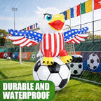 Leyndo 4.9FT 2026 Soccer Inflatables Outdoor Decorations Soccer Themed Decor Lighted Blow Up Eagle Inflatables Patriotic 4th of July Outdoor Decoration for Yard Garden Lawn - Image 5
