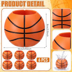 LemonRoad 6 Pcs Basketball Vase Pot Centerpiece, 3.93 x 3.93 x 3.15'' - Image 3