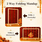 GlikCeil Wooden Pooja Mandap Backdrop Stand DIY Temple Puja Mandir Frame - Image 3