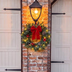 Norme 2 Packs Pre-lit Mini Christmas Garage Wreaths, 14 Inch - Image 4