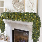 6FT Cedar Christmas Garland with Light, Extra Full Artificial Cedar Garland with 840 Tips, LED Lights with 8 Modes, Holiday Garland for Mantel, Staircase, Doorway - Image 6