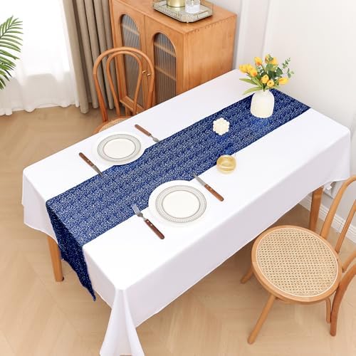 Sugargirl 10 Packs 12 x 72 inches Sequin Table Runner, Glitter Navy Table Runner for Birthday Party Supplies Wedding Holiday Celebration Event Decorations - Image 2