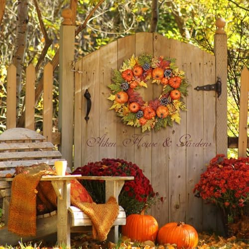 Fall Wreaths for Front Door Outside 24" Autumn Wreath with Fake Pumpkins, Pinecones, Berries, Fall Wreaths for Indoor & Outdoor, Falls Wreath for Home, Porch, Harvest, Halloween, Thanksgiving Decor - Image 3