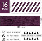 16 Pack Dark Purple Cheesecloth Table Runner 20 x 120 inch Gauze Table Runners 10 FT Long,Semi Sheer Boho Cheese Cloth Fabric Table Runner Bulk for Party,Wedding,Baby Shower,Bridal Shower Decoration - Image 2