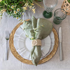 Kochorie Set of 36 Round Woven Placemats 13.8 Inch Bulrush Placemats Natural Handwoven Boho Rattan Wicker Table Mats for Farmhouse & Home Dining - Image 6