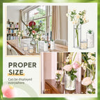 Nuogo 24 Pcs Plastic Cylinder Vases for Centerpieces 4''/6''/8'' Modern - Image 5