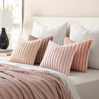 MIULEE Faux Fur Plush Decorative Throw Pillow Covers 20x20, Pink - Image 4