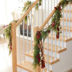 MIZII Christmas Garlands 6 Feet Artificial Pine Garland with Pinecone Berries Faux Greenery Garland Christmas Decorations for Xmas Fireplace Mantle Home Decor Indoor Outdoor (Pine Mix) - Image 4