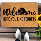 Funny The Entrance Way Outside Personalized Rug with Heavy-Duty Non Slip Outdoor Coconut Coir Doormat Pets Lover Gift 23.6 x 15.7 inch (Hope You Like Ferrets) - Image 5