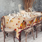 Gatherfun Turkey Thanksgiving Party Supplies Kit, Autumn Disposable Dinnerware Includes, Paper Dinner Plates, Dessert Plates, Napkins, Cups, and Tablecloth, for Fall party Decorations, Serve 25 - Image 6