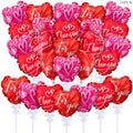 Halloscume 50 Pcs Valentines Day Heart Shaped Balloons - Multicolor Self Inflating for Anniversary, Wedding, Birthday, Proposal Party - Special Night Romantic Decorations by Halloscume