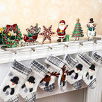 Christmas Stocking Holders for Mantel Set of 6, Christmas Stocking Hangers for Mantle Decorations Fireplace Stocking Hangers Mantle Hooks for Stockings Xmas Decorations Home Indoor(Silver, Pack of 6) - Image 5