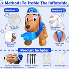 5F Hanukkah Inflatable Decorations - Dachshund with Menorah & Dreidel Built in 3 LED Lights, Blow Up Chanukah Yard Decor for Outdoor Lawn Garden Jewish Holiday Party​ - Image 3