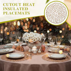 Threehoney Paper Braided Round Placemats, Set of 100, Brown, 13 in - Image 4