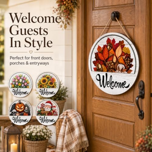 Interchangeable Seasonal Welcome Sign, Magnetic Front Door Decor，16 Pcs - Image 4