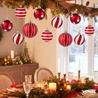 Thenshop 18 Pcs Christmas Window Decorations Xmas Hanging Ball Ornament Kit - Image 4
