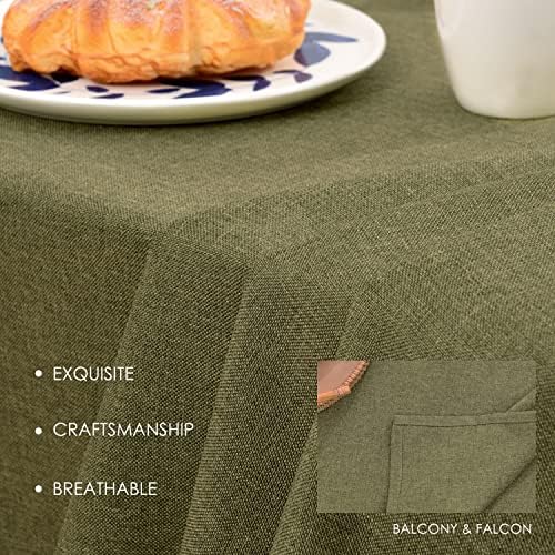 BALCONY & FALCON Rectangle Table Cloth Waterproof Olive 57"x118" - Image 3