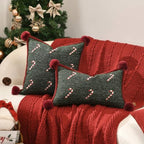 Green Christmas Throw Pillow Cover 12x20 inches - Image 2