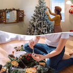 44 Pcs Clear Glass Teardrop Christmas Ornaments,7 Multiple Sizes - Image 5