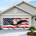 6 * 13FT Eagle flag 4 of July Garage Door Cover Decorations Independence Day Garage Door Banner for Outdoor Indoor Patriot Party Photography Backdrop - Image 7