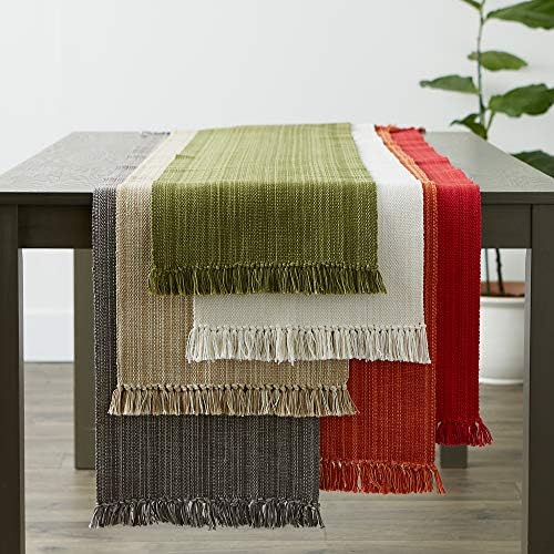 DII Variegated Tabletop Collection, Table Runner3x108, Tango Red - Image 6