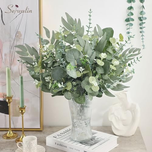 Serwalin 300PCS Mixed Eucalyptus Stems, Greenery Stems for Centerpieces - Image 2