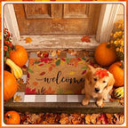 Moucuny 2 Pcs Fall Front Door Mat Outdoor Set, Non-Slip - Image 3