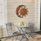 Limygus Colorful Metal Sun Moon Stars Wall Art, Indoor Outdoor Decor for Patio Garden Bedroom - Image 3