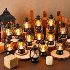 Ferraycle 24 Pcs Mini Lanterns Bulk 6 Inch Black Lamp Table Centerpieces - Image 2