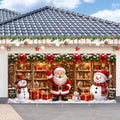 7x16FT Christmas Santa Claus Snowman Garage Door Cover Decorations Merry Christmas Garage Door Banner for Outdoor Indoor Christmas Decorations Party Photography Backdrop by ANNAQUEEN