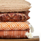 Decorative Throw Pillow Covers, Set of 4, 18x18 Inch Colorful Accent Pillow Covers, Rusty Damask - Image 2