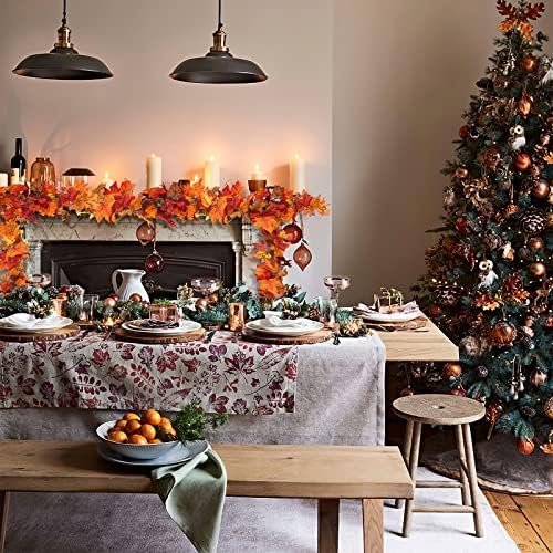 CQURE 36 Pack Fall Leaf Garland, Total212.4Ft Artificial Fall Vines Autumn Garland Fall Maple Leaves Thanksgiving Decor for Home Wedding Fireplace Party - Image 6