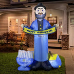 6FT Hanukkah Inflatable Decorations Menorah and Dreidel, Happy Hanukkah Blow up Decorations, Built-in LEDs for Chanukah Decor Front Garden Lawn Yard Patio Outdoor - Image 2