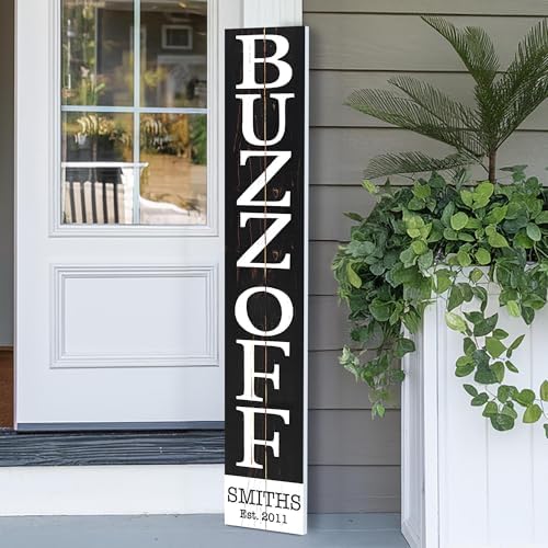 Personalized Welcome Sign for Front Door, Custom Welcome Sign for Porch Outdoor Welcome Home Decorations, 48"x8" PVC Sign (Design 6) by BasicFundamentals