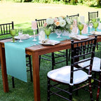 Bencailor 24 Pcs Light Blue Satin Table Runners Bulk, 12 x 108 Inch - Image 2
