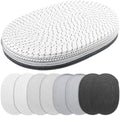 Oval Woven Placemats Set of 8 Heat Resistant Placemats 17.5 x 12 Inches Farmhouse Cotton Rope Place Mats for Dining Tables Trivets for Hot Dishes, Grey Set by Aertiavty